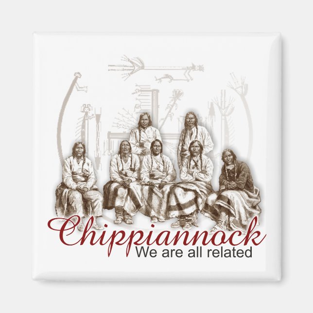 Amérindiens Nous sommes tous apparentés Magnet (Devant)