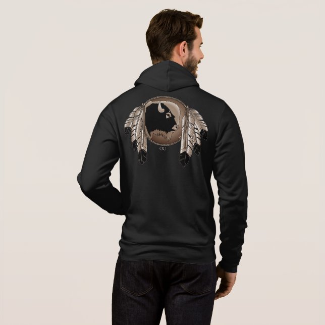 Amérindiens Sweat - shirt à capuche esprit tribal  (Dos entier)