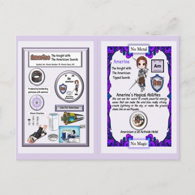 Amerine - Ritteramerikanisches Schwert Postkarte (Vorderseite)