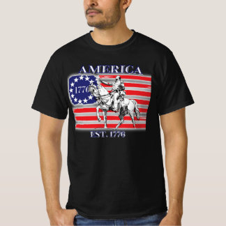 Amérique 1776 avec George Washington T-Shirt