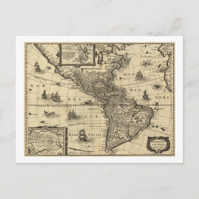 Amérique du Nord et du Sud - Carte panoramique (Devant)