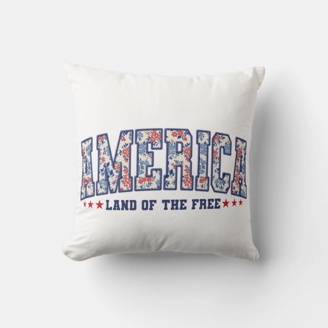 "Amérique : Terre des Libres" Coussin (Recto)