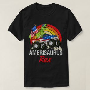 Amerisaurus Rex Dinosaur American Flag 4. Juli T-Shirt