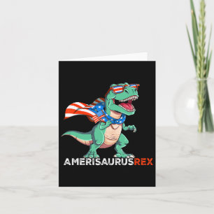 Amerisaurus Rex Patriotic American Flag 4. Karte