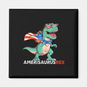 Amerisaurus Rex Patriotic American Flag 4. Magnet