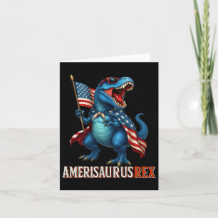 Amerisaurus T Rex Dinosaurier 4. Juli American Fl Karte