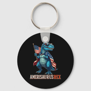 Amerisaurus T Rex Dinosaurier 4. Juli American Fl Schlüsselanhänger
