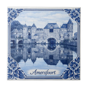 Amersfoorter Keramikfliese im Delft-Blau-Stil