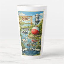 Amery, Wisconsin City of Lakes Latte-Becher