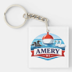 Amery Wisconsin Lake Life Souvenir - Porte-clés