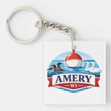 Amery Wisconsin Lake Life Souvenir - Schlüsselanhä