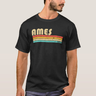 AMES IA IOWA Funny City Zuhause Roots Retro 70er 8 T-Shirt