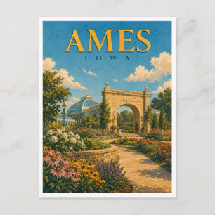 Ames Iowa Gardens GeoSaga Postkarte