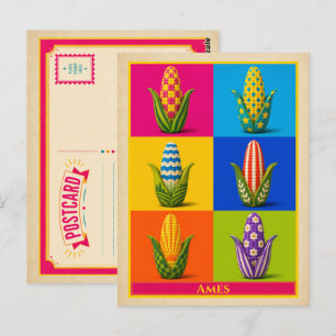 Ames Postkarte Iowa Mais Vintage Pop Art