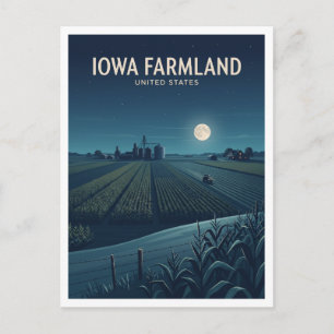 Ames Prairie und Maisfeld-Land Iowa Postkarte