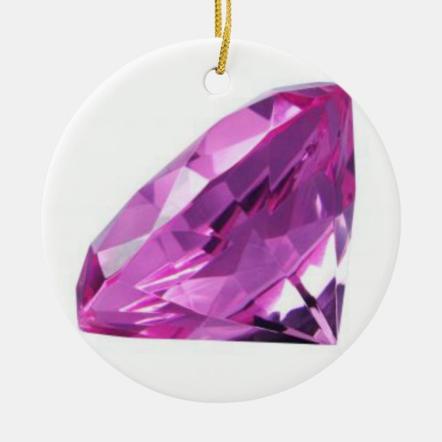 Amethyst 01, Februar, Birthstone Keramik Ornament (Vorne)