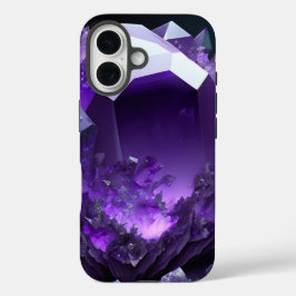 Amethyst Aura Fantasy Rich Lila Crystal iPhone 16 Hülle