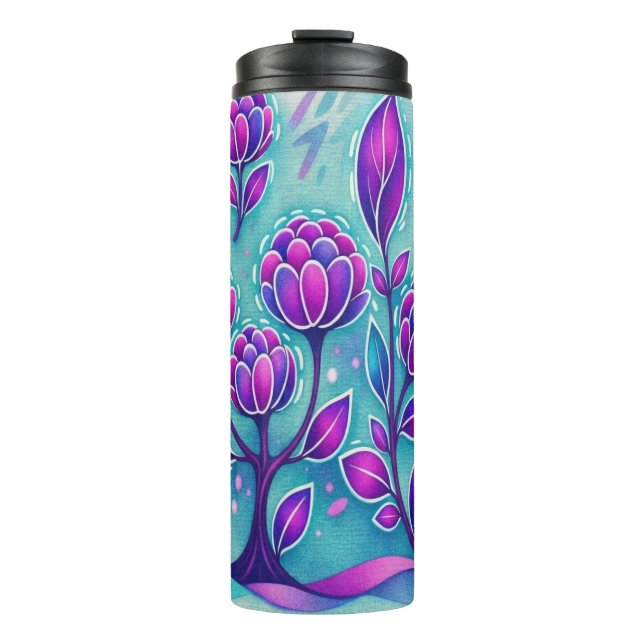 Amethyst-Blüte Thermosbecher (Vorderseite)
