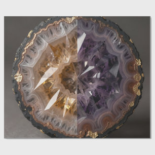 Amethyst Citrin gespaltenes Geode Kristall Luxus Geschenkpapier