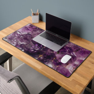 Amethyst Crystal Energy Pattern Schreibtischunterlage