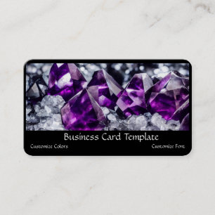 Amethyst Crystal Healing Business Card Visitenkarte