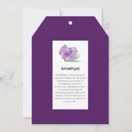Amethyst Crystal Meaning Juwelier Display Card Dankeskarte
