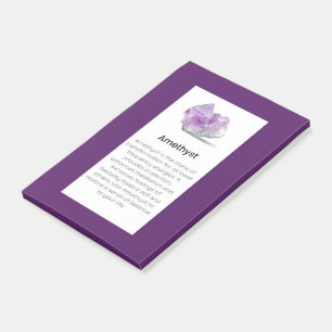 Amethyst Crystal Meaning Juwelier Display Card Post-it Klebezettel
