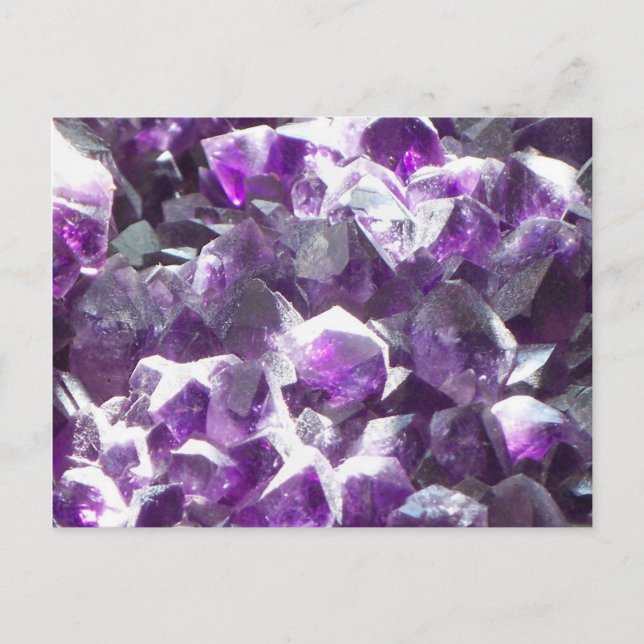 Amethyst Crystal Post Card Postkarte (Vorderseite)