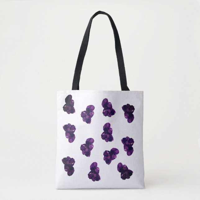 Amethyst Crystal Stone Tote Bag Tasche (Vorderseite)