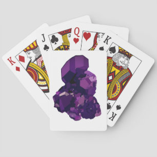 Amethyst Crystal Stone Zeichnend Spielkarten