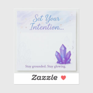 Amethyst Crystal-Themed Pastel Vinyl Sticker