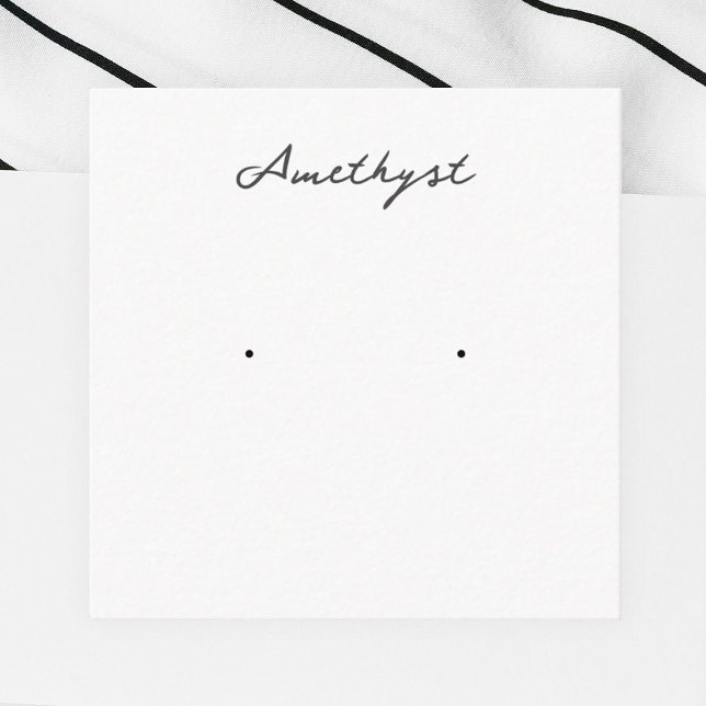 Amethyst Earring Juwelier Display Card Begleitkarte (Von Creator hochgeladen)