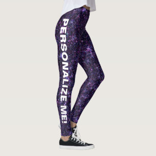 Amethyst Encantation Lila Blue CUSTOM TEXT Leggings