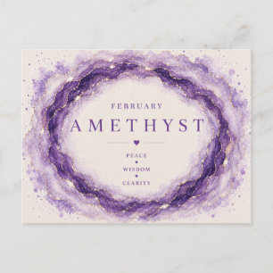 Amethyst Februar Geburtsstein Postkarte