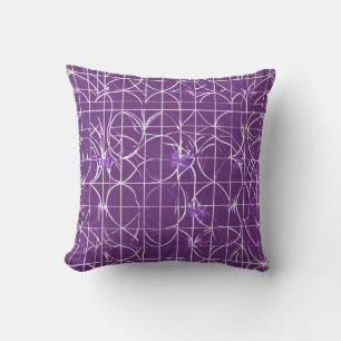 Amethyst Floral Tile Kissen - Minimalistische Eleg