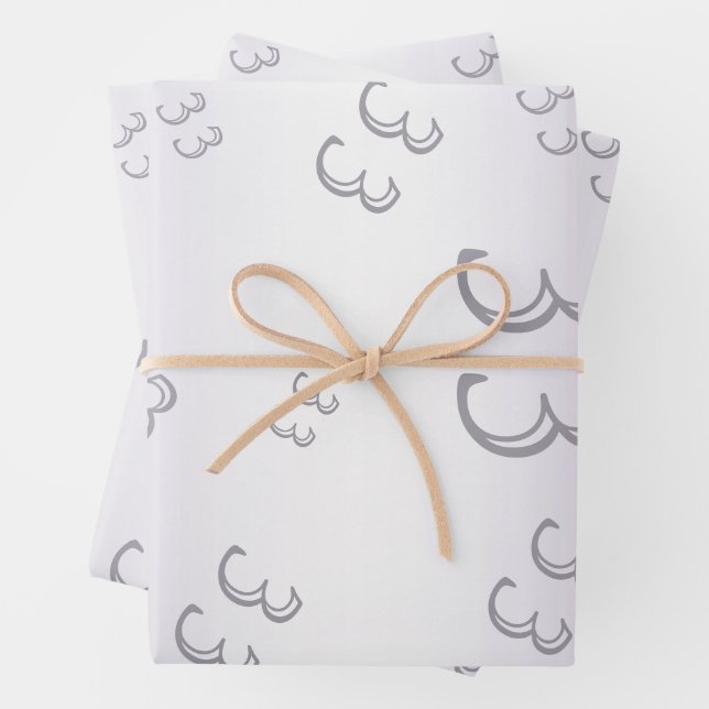 Amethyst Gem & Glitzer 33. Hochzeitstag Geschenkpapier Set (Beispiel)