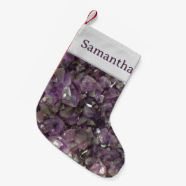 Amethyst Gem Lila Rock Collector Gemstone Kleiner Weihnachtsstrumpf