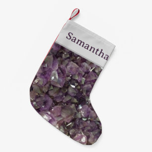 Amethyst Gem Lila Rock Collector Gemstone Kleiner Weihnachtsstrumpf
