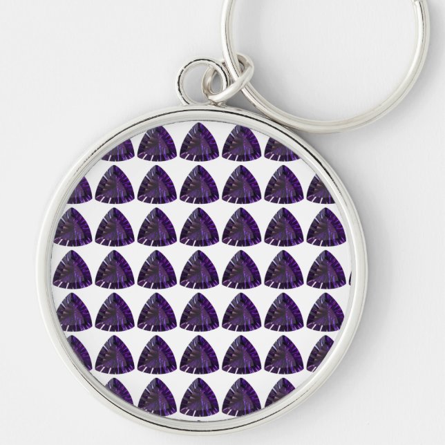 Amethyst Gemstone, Februar Birthstone, Lila Schlüsselanhänger (Vorne)