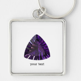 Amethyst Gemstone, Februar Birthstone, Lila Schlüsselanhänger