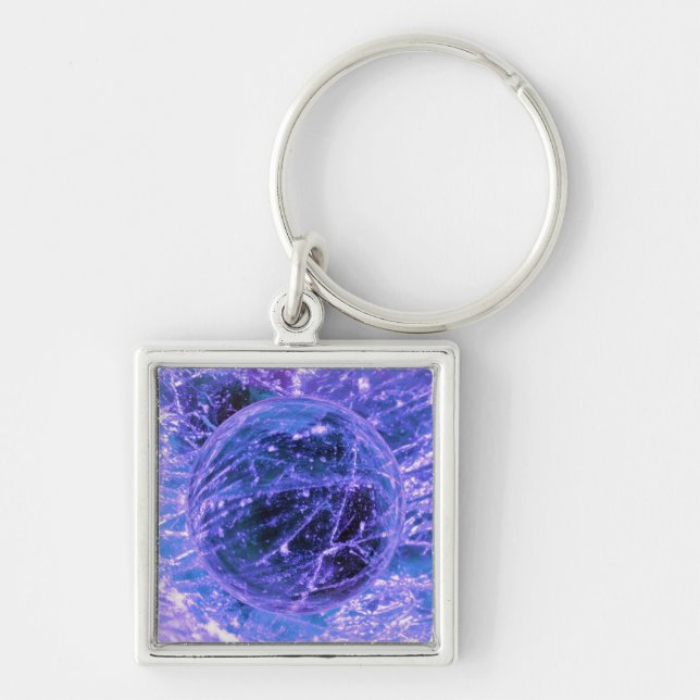 Amethyst Gemstone Februar Birthstone Schlüsselanhänger (Vorne)