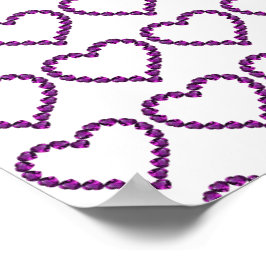 Amethyst Gemstone Herz Lila Poster