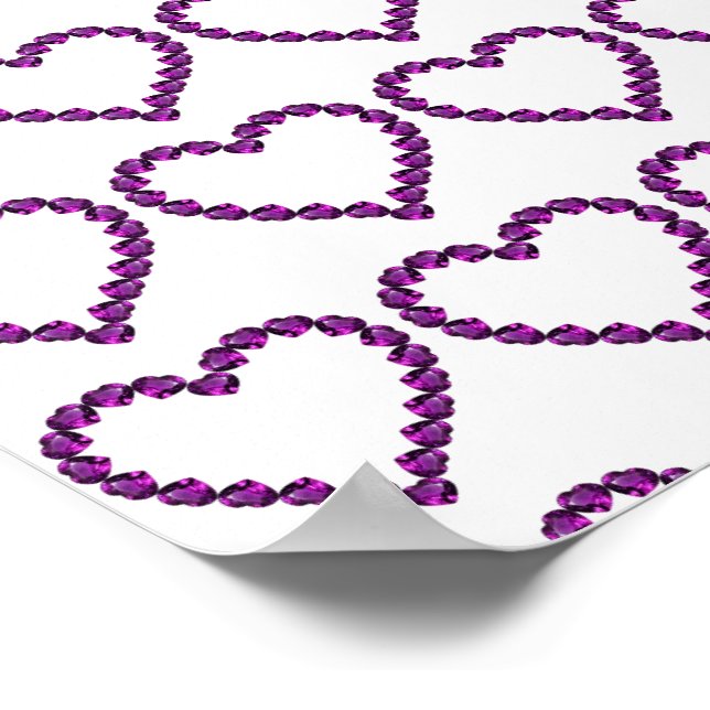 Amethyst Gemstone Herz Lila Poster (Ecke)