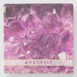 Amethyst Gemstone Image Shiny und Funkelnd Steinuntersetzer