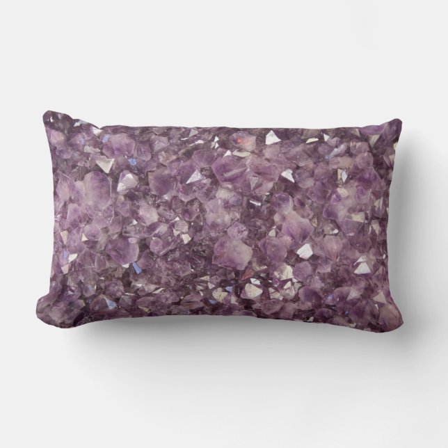 Amethyst Gemstone-Kissen Lumbar Lendenkissen (Vorderseite)