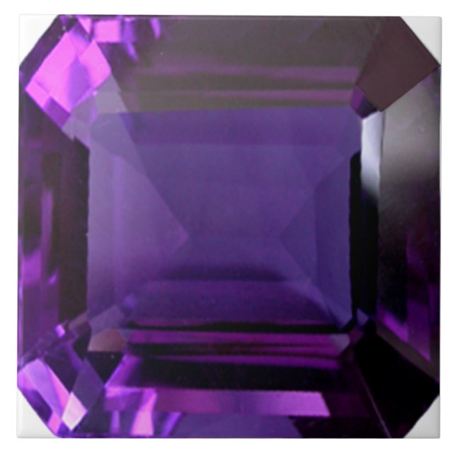 Amethyst Gemstone Lila Fliese (Vorderseite)