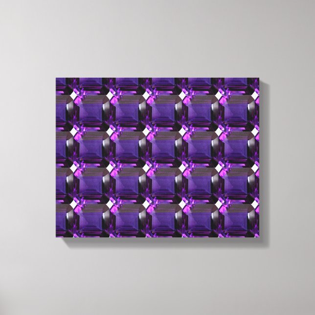 Amethyst Gemstone Lila Leinwanddruck (Vorderseite)