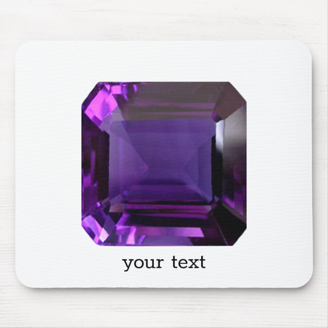 Amethyst Gemstone Lila Mousepad (Vorne)