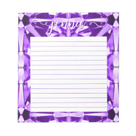 Amethyst Gemstone Lined Personalisiert Notizblock