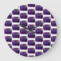 Amethyst Gemstone vom Februar Lila große Uhr